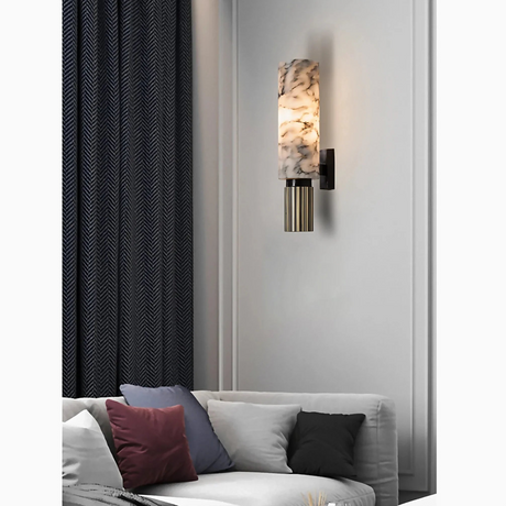 Marble Wall Sconce  Natural Stone Cylindrical Shade - Product detail 13
