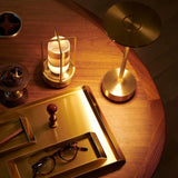 Modern Glass Lantern  Brass Frame with Touch Control - Detailed view