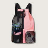 Mesh Sports Backpack  Ventilated Storage With Water Bottle Holder - Product showcase