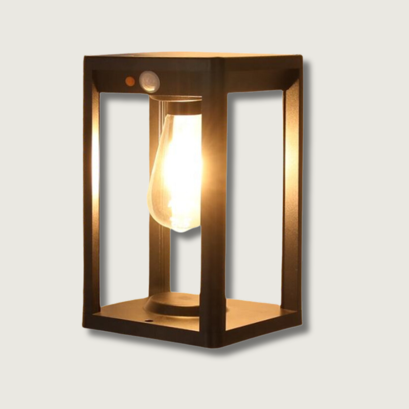 Modern Solar Column Lamp  Aluminum Garden Light with Motion Sensor - Product showcase