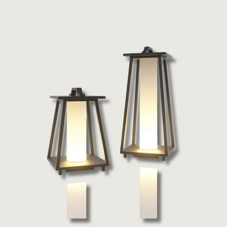 Modern Outdoor Lantern  Portable LED Garden Light - Product showcase
