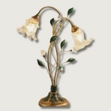 Floral Table Lamp  French Glass Petal Design - Product showcase