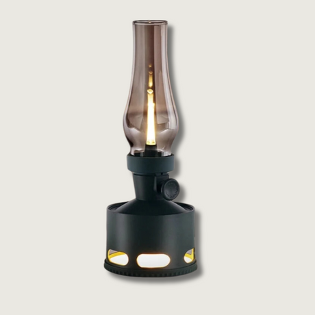 Vintage LED Lantern  Glass  Aluminum Nostalgic Design - Product showcase