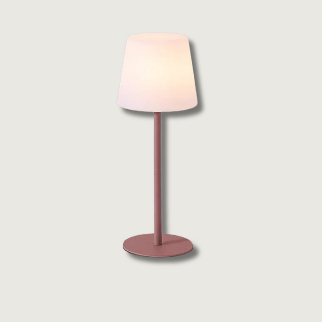 Wireless LED Table Lamp  Modern Pink Metal Design - Product showcase