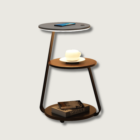 Modern Triple Tier Side Table  Space-Saving Design - Product showcase