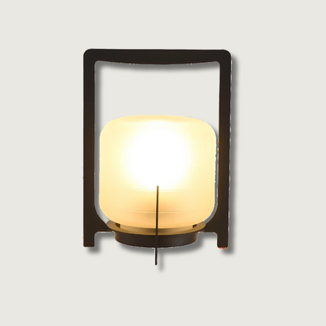 Modern Solar Wall Light  Framed Glass Lantern Design - Product showcase