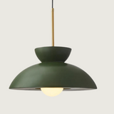 Modern Dome Pendant Light  Green Metal Scandinavian Design - Product showcase