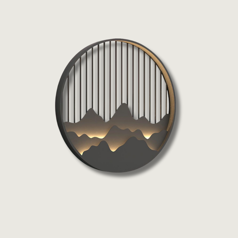 Mountain Silhouette Wall Light  LED Outdoor Sconce - Product showcase