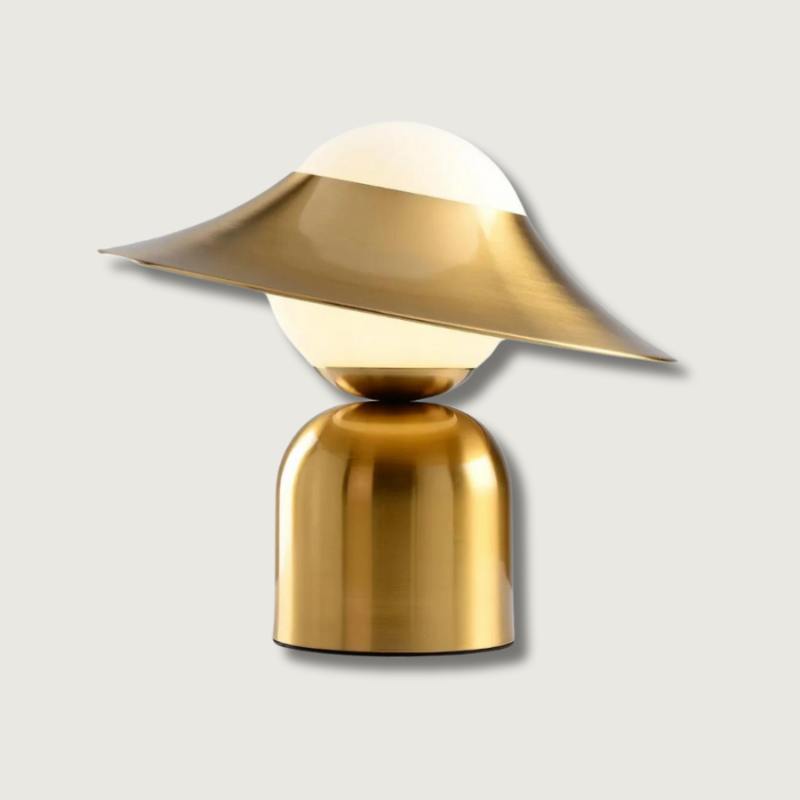 Modern Table Lamp  Brass Dome Shade Design - Product showcase