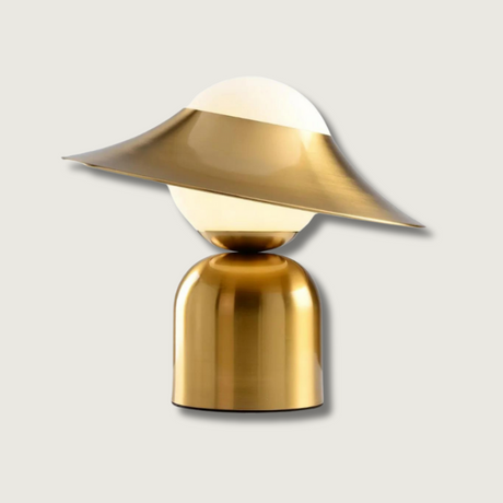 Modern Table Lamp  Brass Dome Shade Design - Product showcase