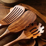 Teak Kitchen Utensil Set  Handcrafted Wood Collection - Product example