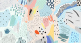 Abstract Mural Wallpaper | Pastel Geometric Pattern With Dots