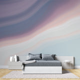 Sky inspired mural adding soft color to nursery walls