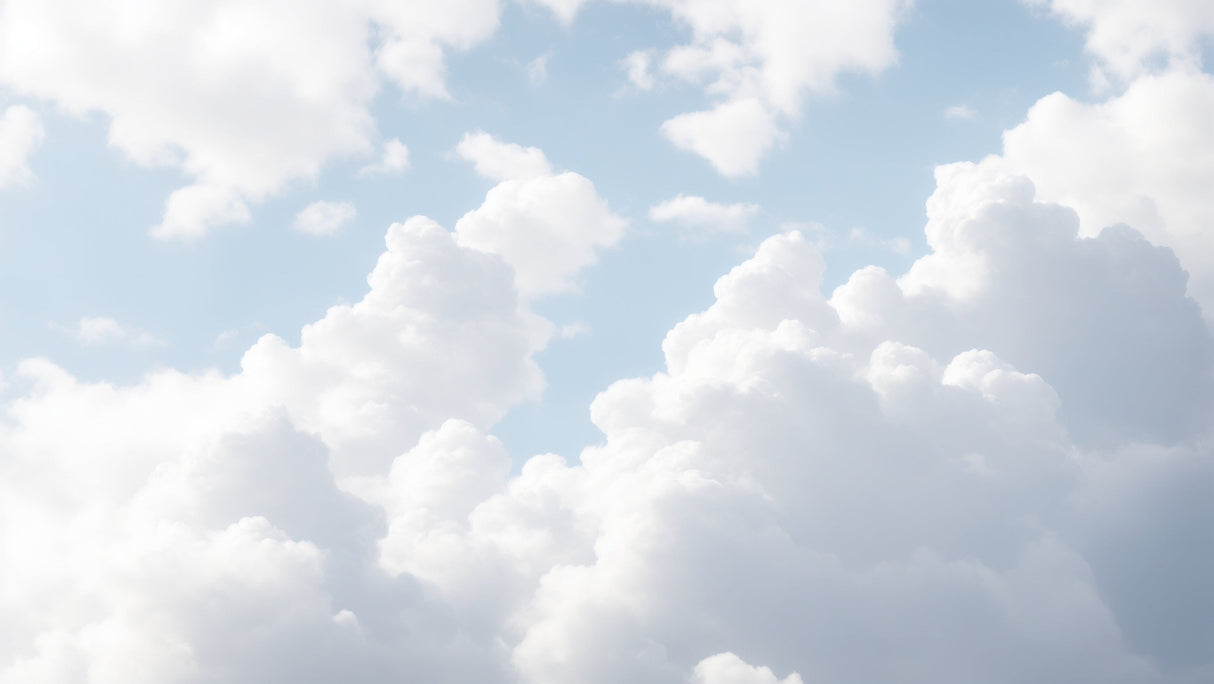 Sky wallpaper design file showing detailed cloud pattern and rich blue sky tones