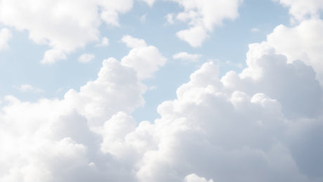 Sky wallpaper design file showing detailed cloud pattern and rich blue sky tones