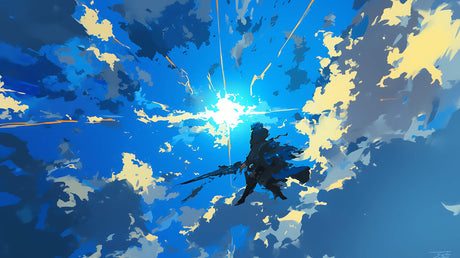 Sky wallpaper design file showing detailed blue and gold cloud pattern