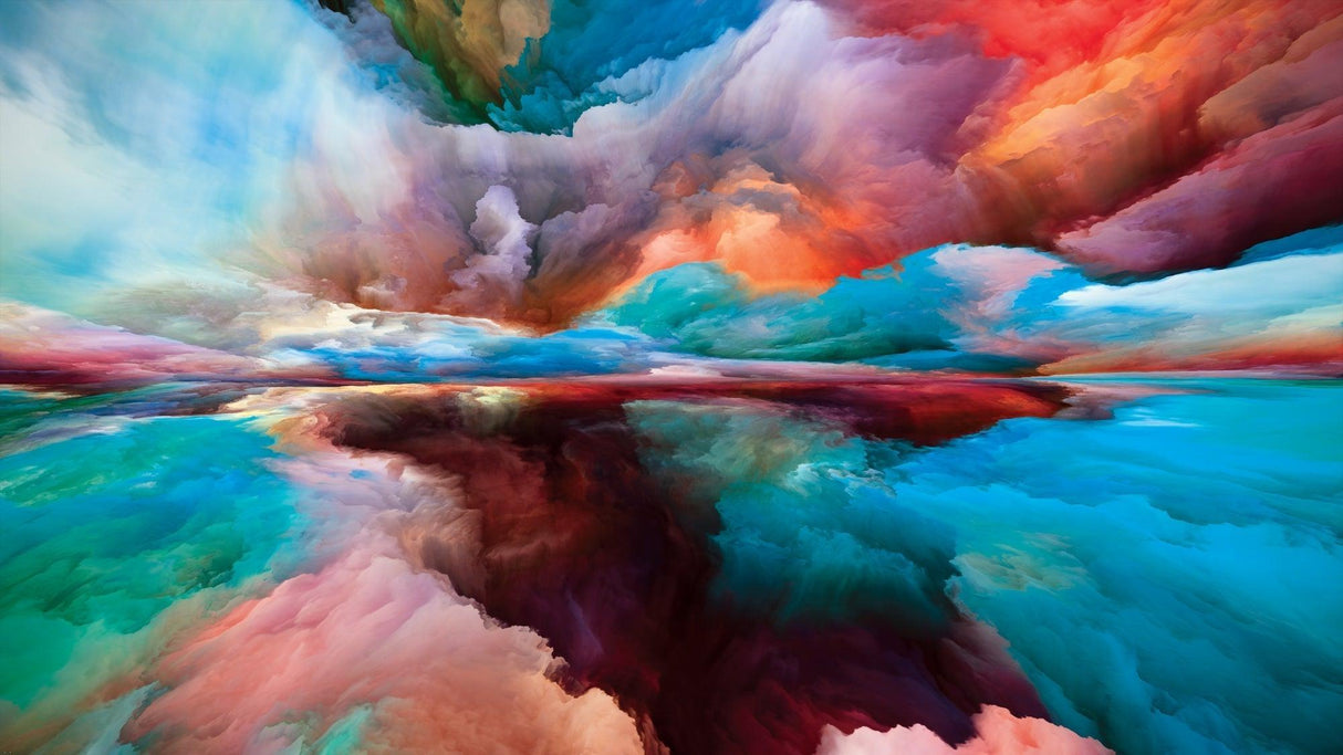 Abstract cloud landscape design file showing vibrant color blends and artistic pattern details