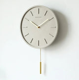 Minimalist Wall Clock  Sculptural Grey Design - Product detail 5