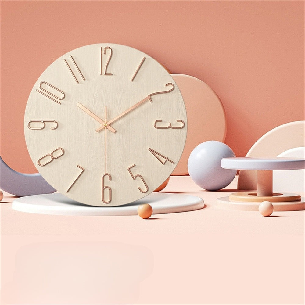 Modern Wall Clock  Blue Face Gold Numbers - Product detail 5