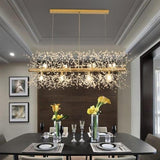 Crystal Snowflake Chandelier  Gold Linear Suspension Light - Product detail 5