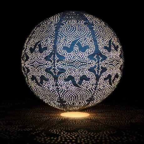 Moroccan Solar Globe Light  Intricate Metal Pattern Design - Product detail 6