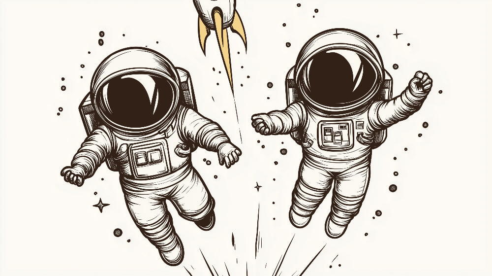Space Astronaut Line Art Wallpaper design file showing detailed monochromatic pattern