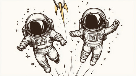 Space Astronaut Line Art Wallpaper design file showing detailed monochromatic pattern