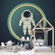 Modern bedroom with Space Astronaut Wallpaper creating a dreamy atmosphere for kids