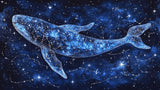 Space whale constellation design file showing intricate star patterns and ethereal whale silhouette