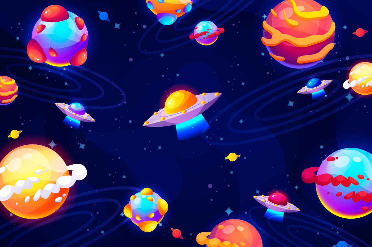 Space and UFO design file showing detailed galaxy pattern with vibrant cosmic elements
