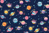 Space wallpaper design file showing detailed planet patterns and star arrangement