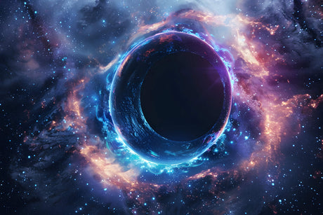 Black hole and nebula design file showing rich colors and detailed star patterns