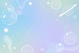 Design file showing full pattern of pastel galaxy wallpaper with stars and planets