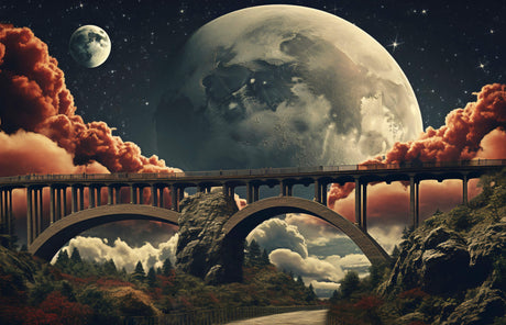 Space bridge design file showing detailed planetary and desert landscape pattern