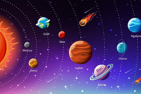 Space wallpaper design file showing detailed planets and cosmic elements against starry background