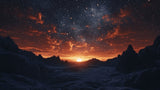 Space galaxy wallpaper design file showing detailed sunset and star pattern
