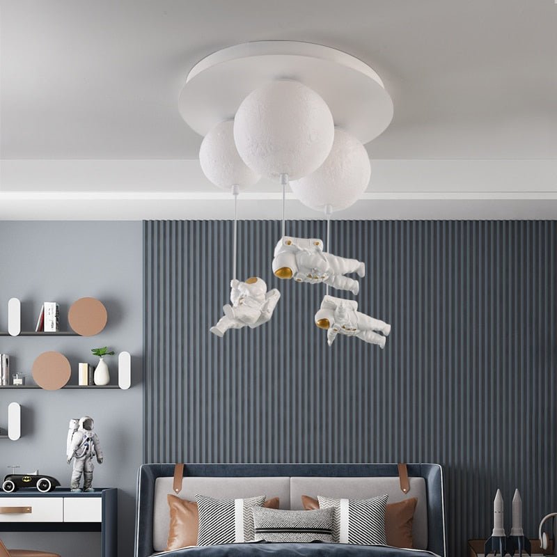 Astronaut Moon Pendant Light  Space Theme Ceiling Lamp - Product detail 5