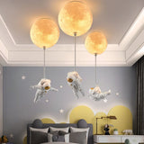 Astronaut Moon Pendant Light  Space Theme Ceiling Lamp - Product example