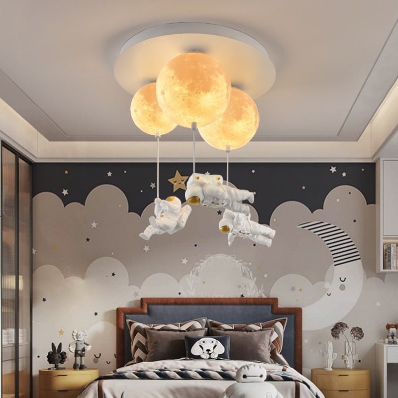Astronaut Moon Pendant Light  Space Theme Ceiling Lamp - Product detail 4