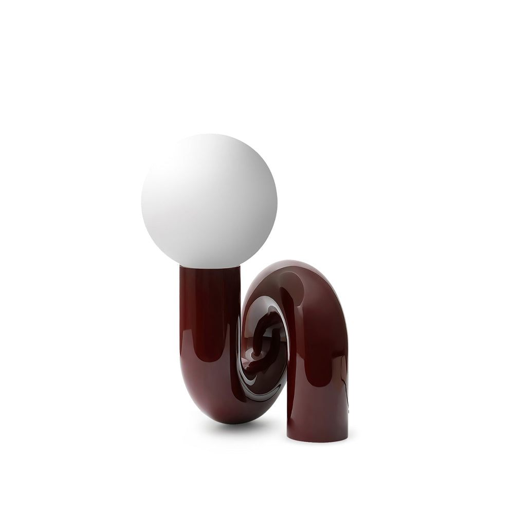 Modern Table Lamp  Curved Pink Resin with Glass Globe - Product detail 32