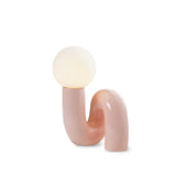 Modern Table Lamp  Curved Pink Resin with Glass Globe - Product detail 33