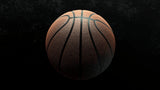 Basketball close-up design file showing detailed leather texture and seam lines pattern