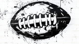 Black and white football wallpaper design file showing dynamic brushstrokes and artistic details