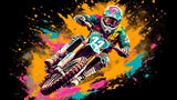 Motocross graffiti wallpaper design file showing detailed urban art pattern and dynamic sports action