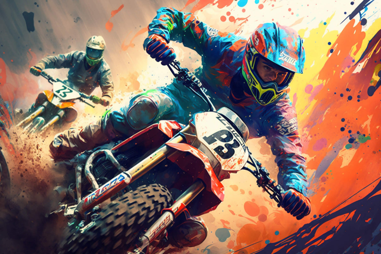 Motocross racing design file showing detailed graffiti art pattern