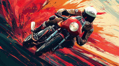 Motorcycle racing design file showing vibrant red and orange motion effects