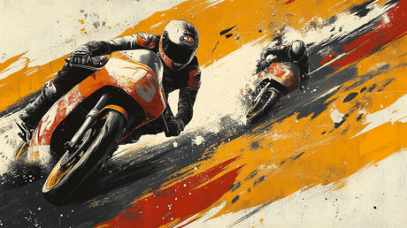Design file of motorcycle racing wallpaper showing detailed pattern and color scheme