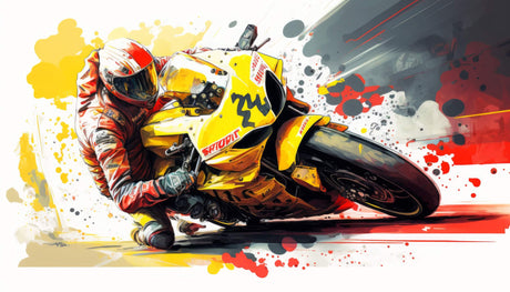 Racing motorcycle wallpaper design file showing detailed pattern and color scheme