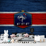 Team wallpaper showcased in fan cave with trophy display