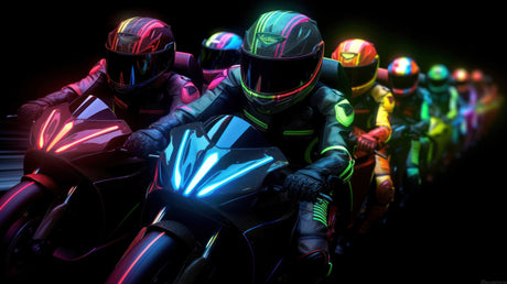 Motocross racing design file showing neon effects and sharp details